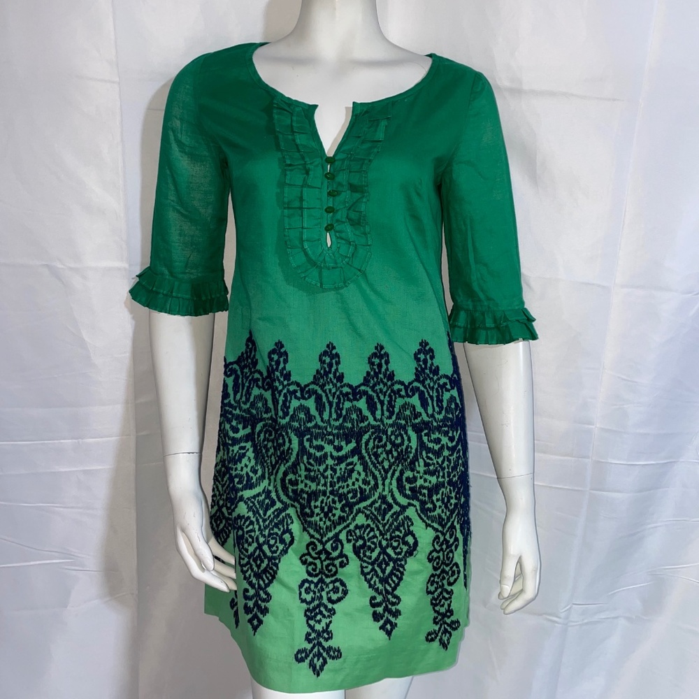 Beth Bowley Women's Cotton Dress Embroidered Size XS